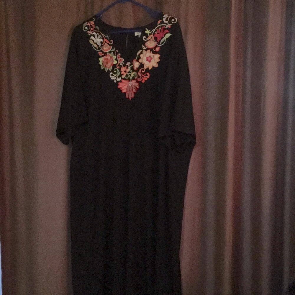 Long black dress 1x vintage Joan Rivers